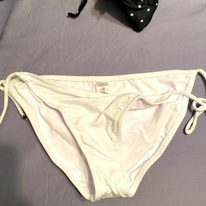 White String tie bikini bottom